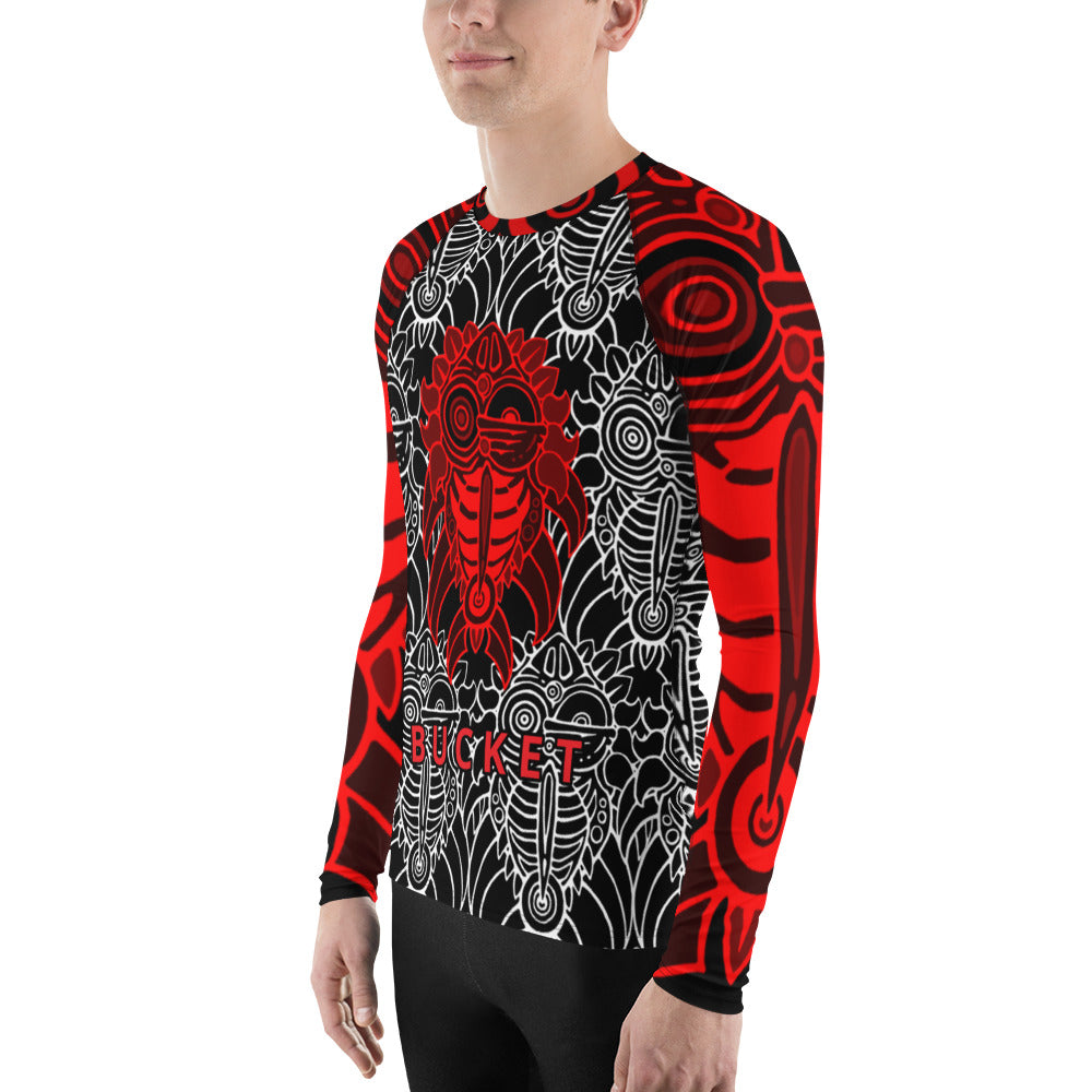 Red Bucket McRib Men's Rash Guard