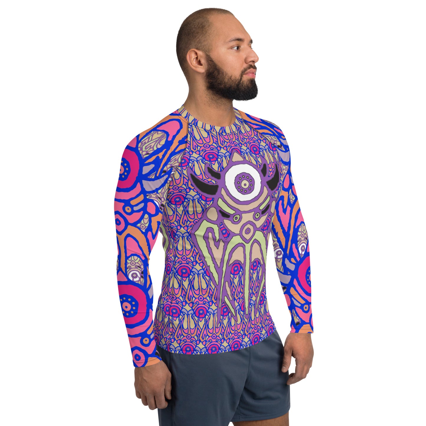 Space Lazer Bucket Men's Rash Guard