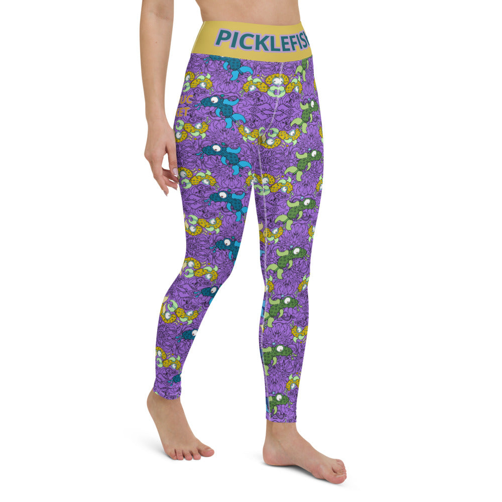 Gold & Purple Picklefish Leggings