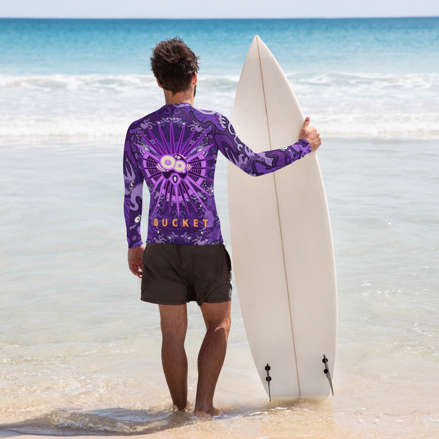 Purple God & Longtooth Men's Rash Guard