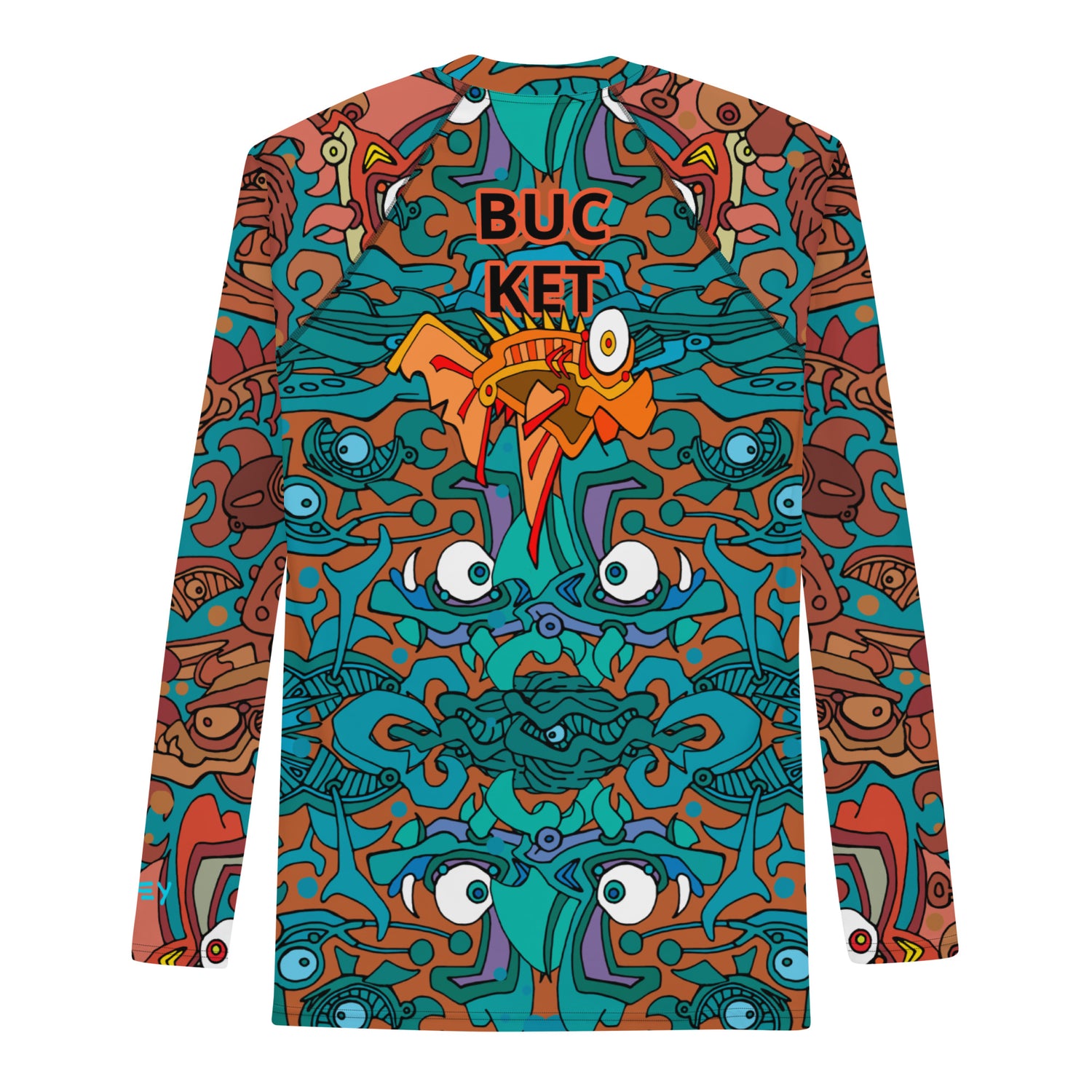Rusty Contrast Rash Guard Rust Bucket Men's Rash Guard – BucketInk