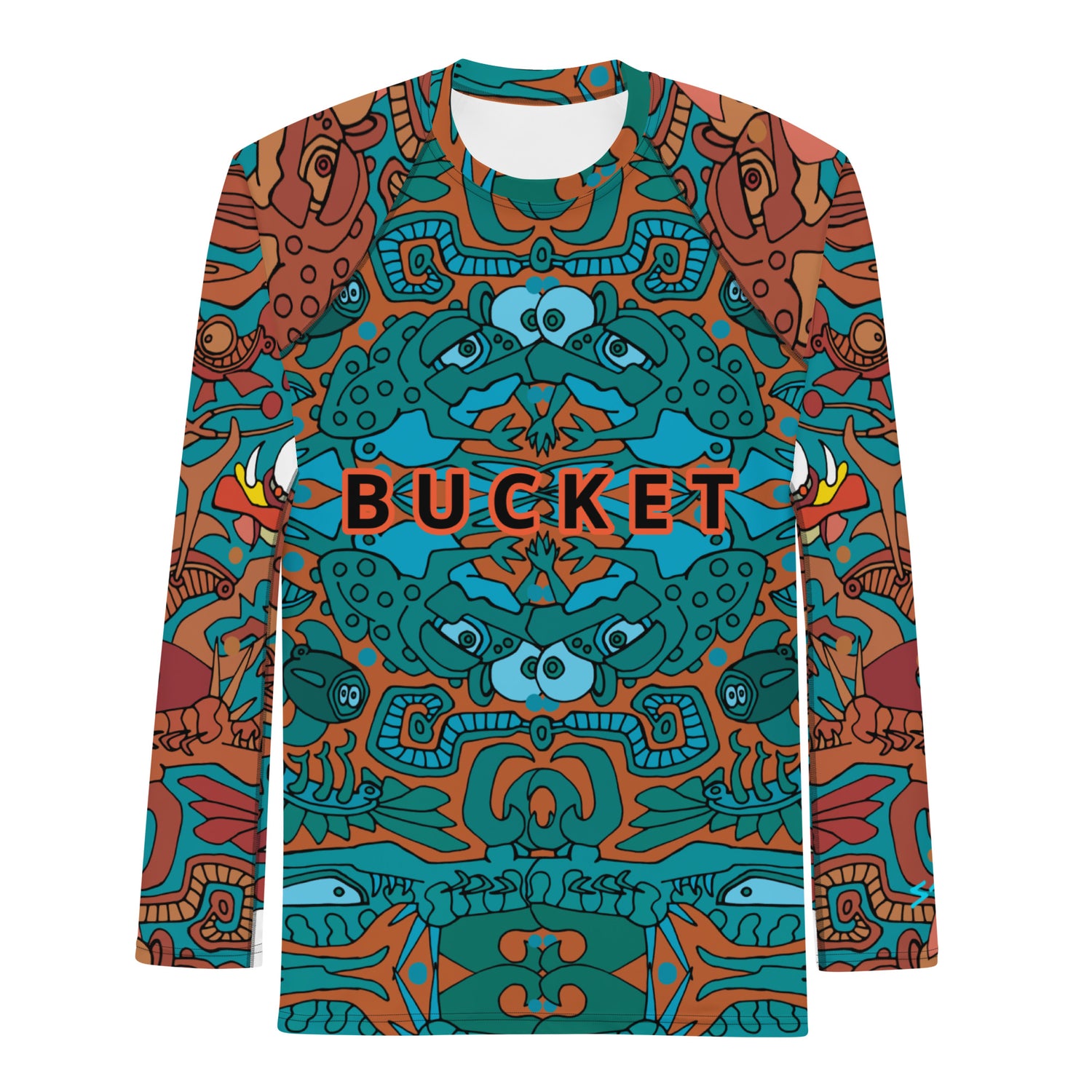 Rusty Contrast Rash Guard Rust Bucket Men's Rash Guard – BucketInk