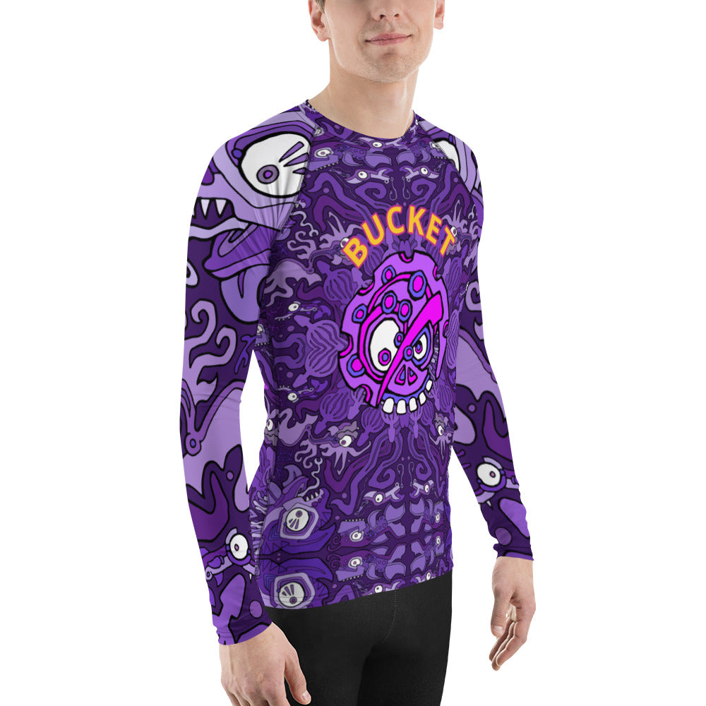 Purple God & Longtooth Men's Rash Guard