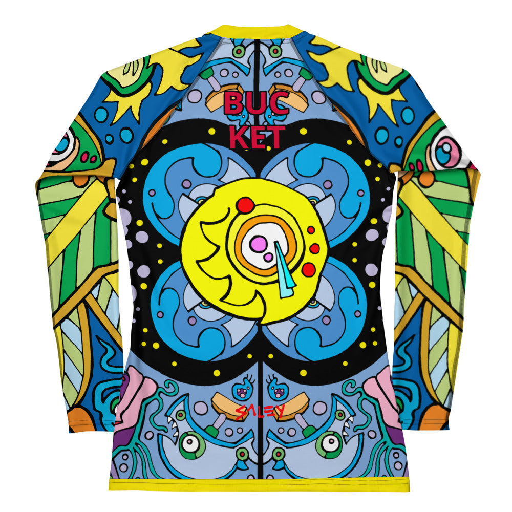 Big Bucket World Highlife Women's Rash Guard