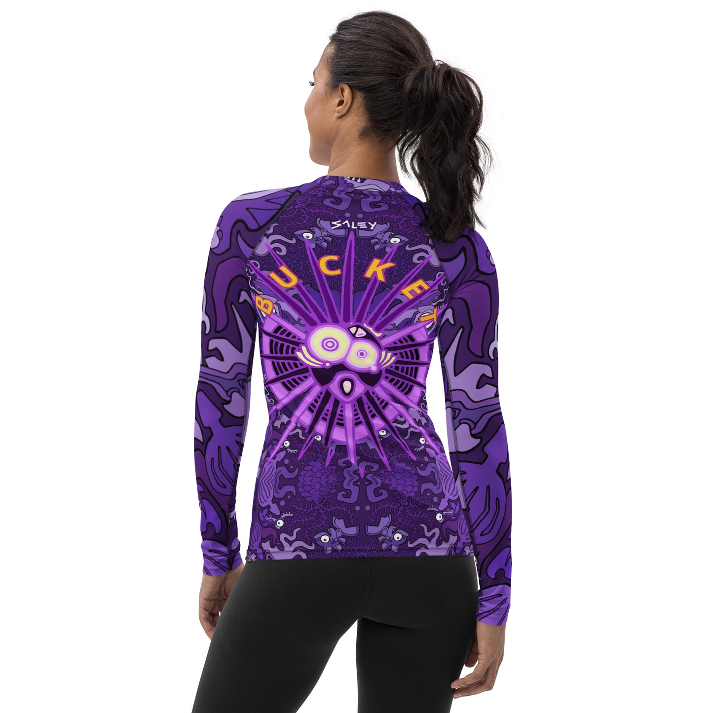 Grape Bucket Moonbeam Women's Rash Guard