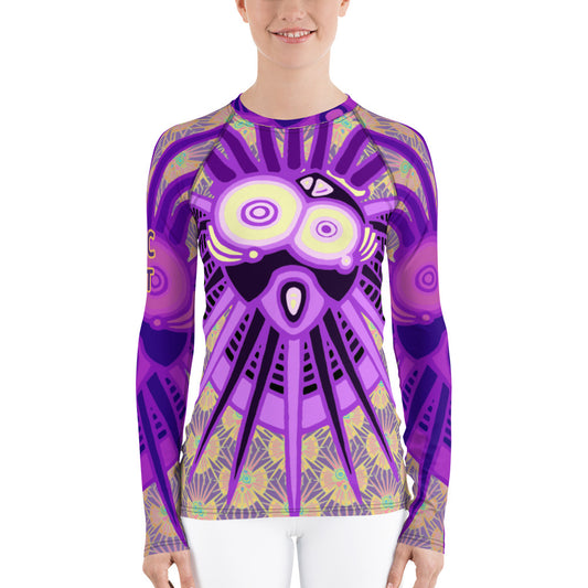 Purple Dream Longtooth Women's Rash Guard