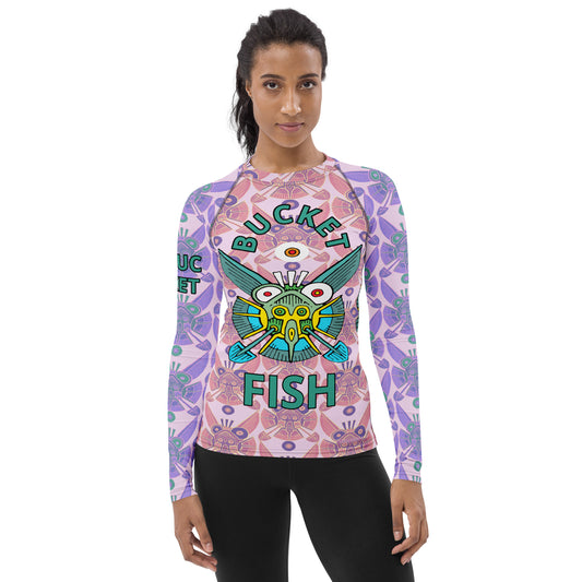 Bucktooth Angel Bucketfish Women's Rash Guard