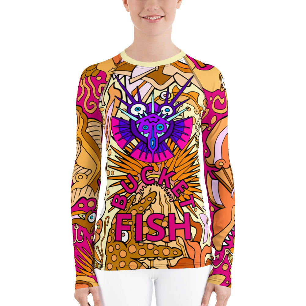 Hot Angel Bucketfish Women's Rash Guard