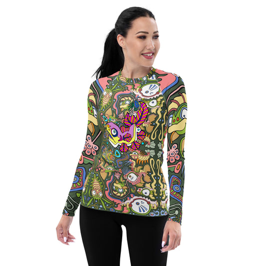 Deep Sea Bucket Invasion Women's Rash Guard