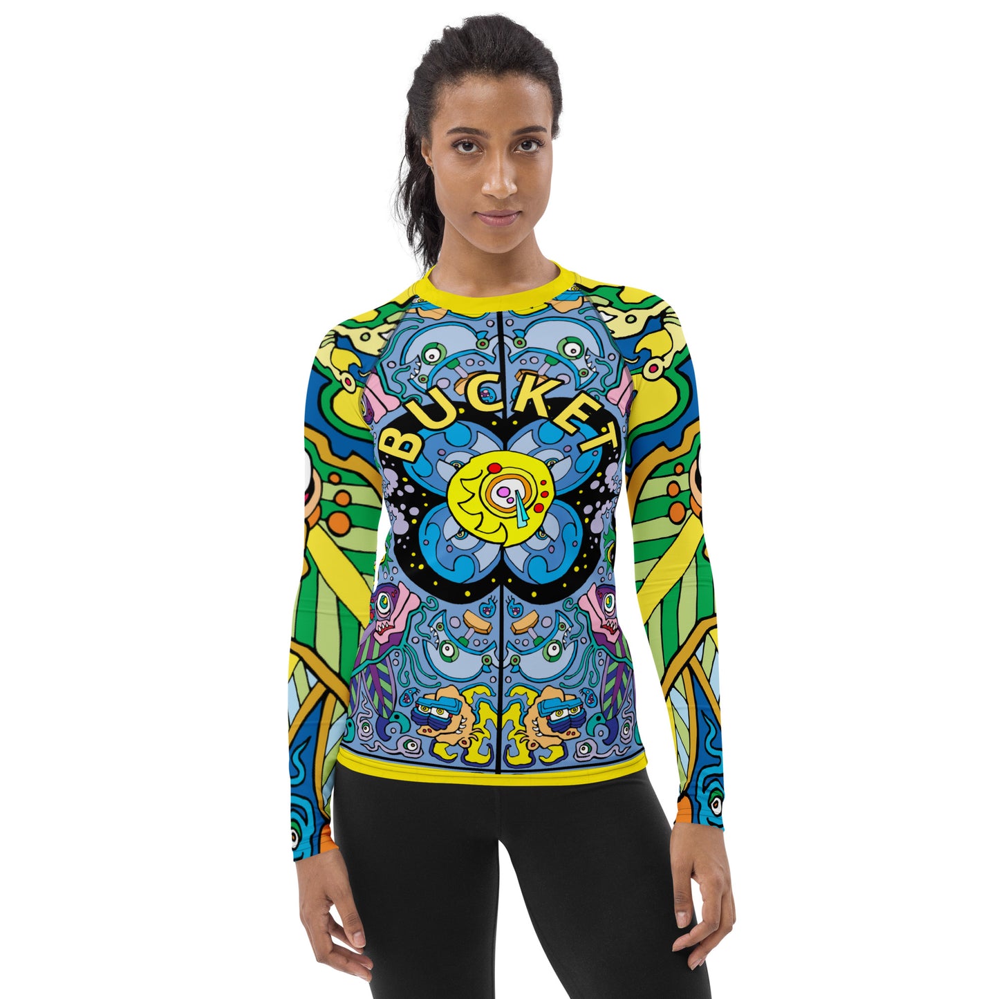 Big Bucket World Highlife Women's Rash Guard