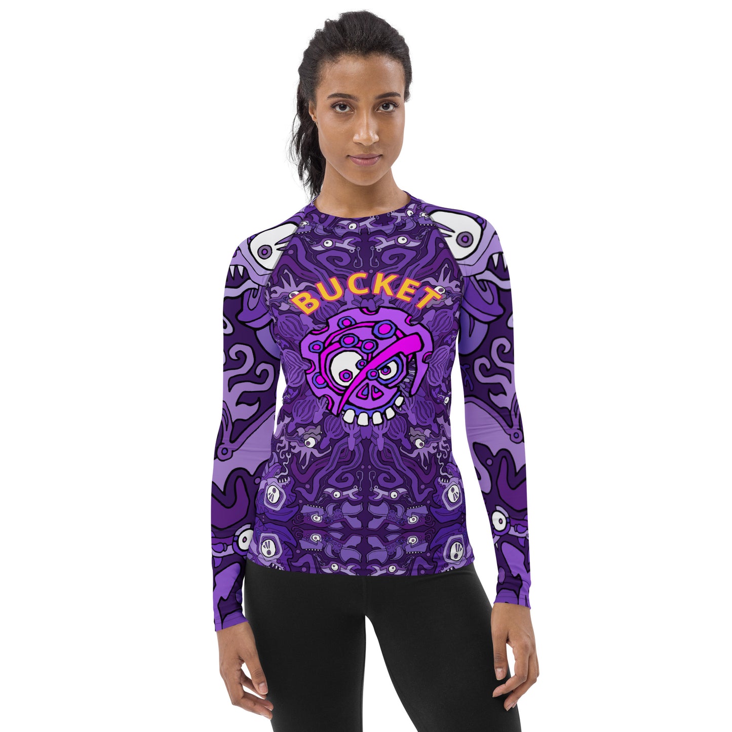 Grape Bucket Moonbeam Women's Rash Guard