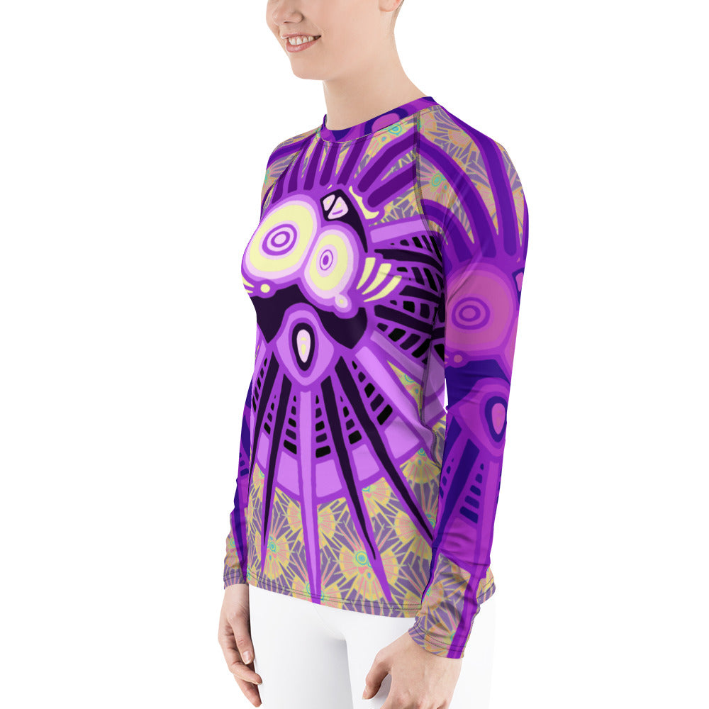 Purple Dream Longtooth Women's Rash Guard