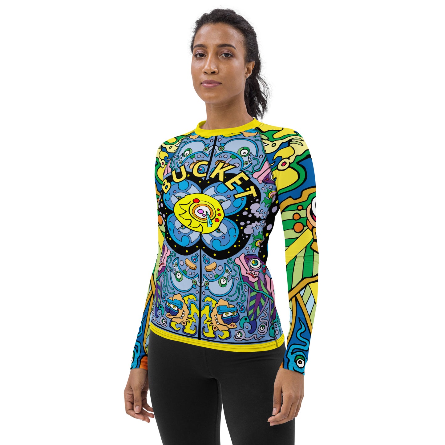 Big Bucket World Highlife Women's Rash Guard