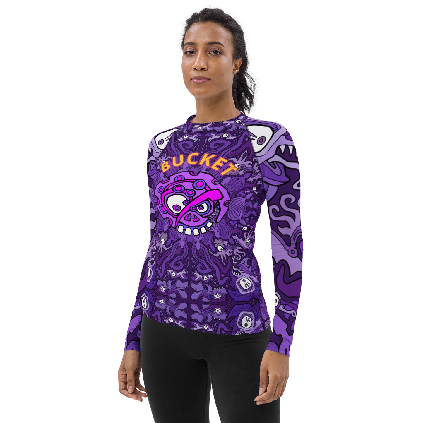 Grape Bucket Moonbeam Women's Rash Guard