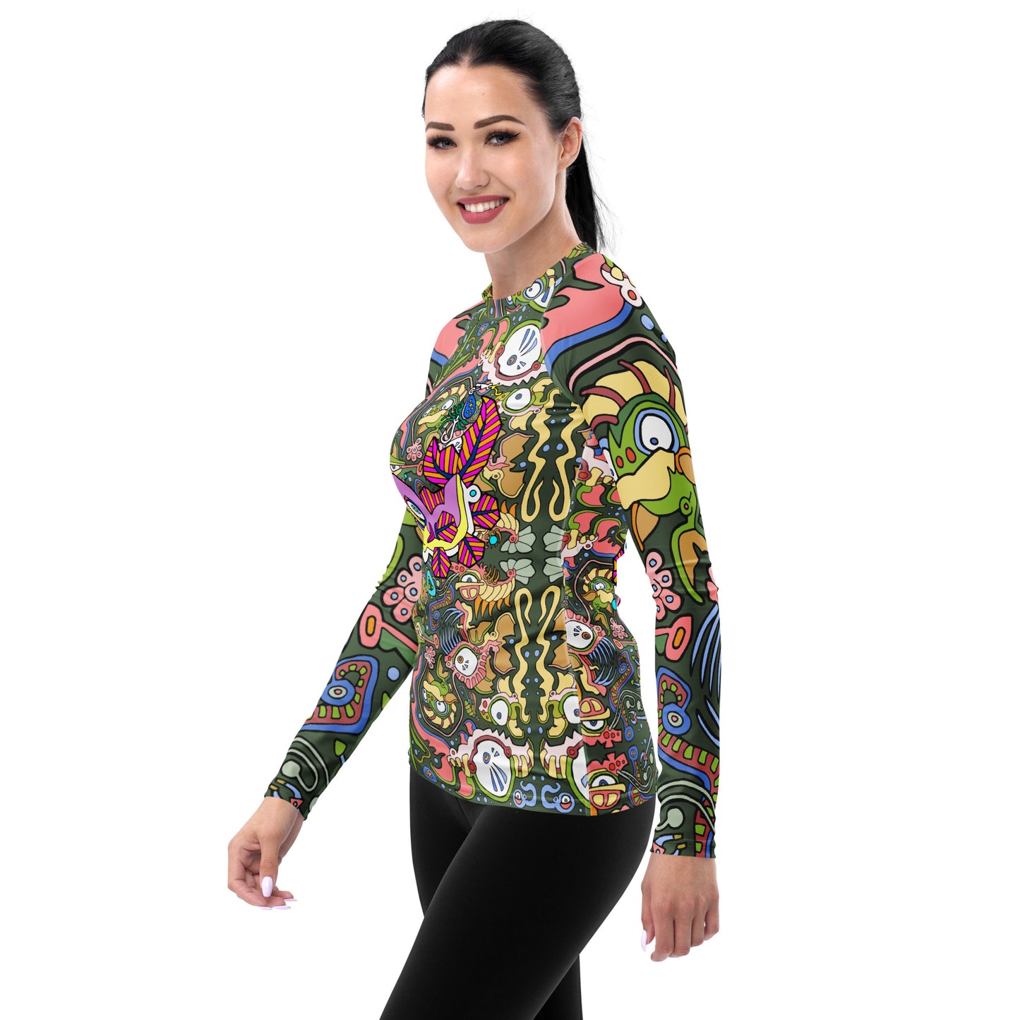 Deep Sea Bucket Invasion Women's Rash Guard