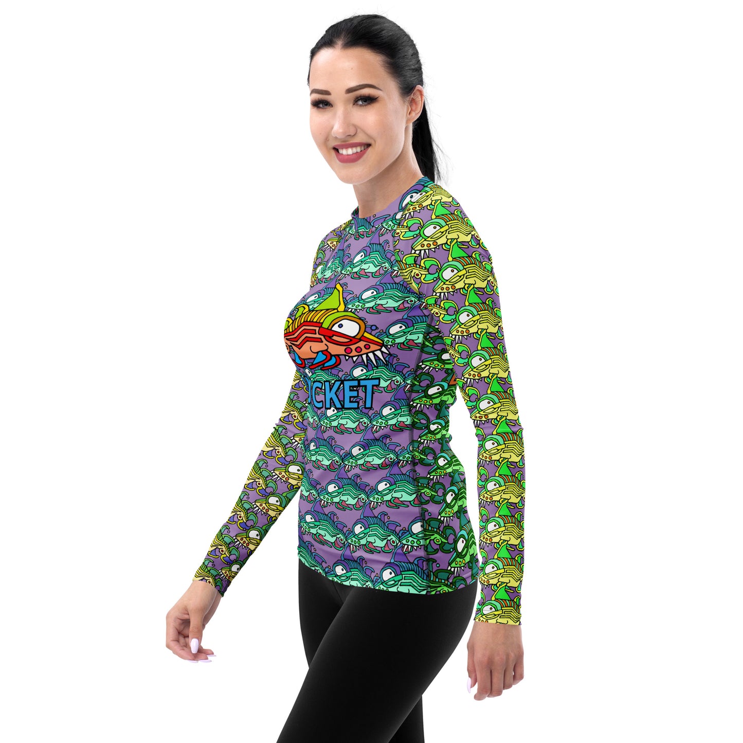 Upstream Tiger Stripe Bucket Women's Rash Guard