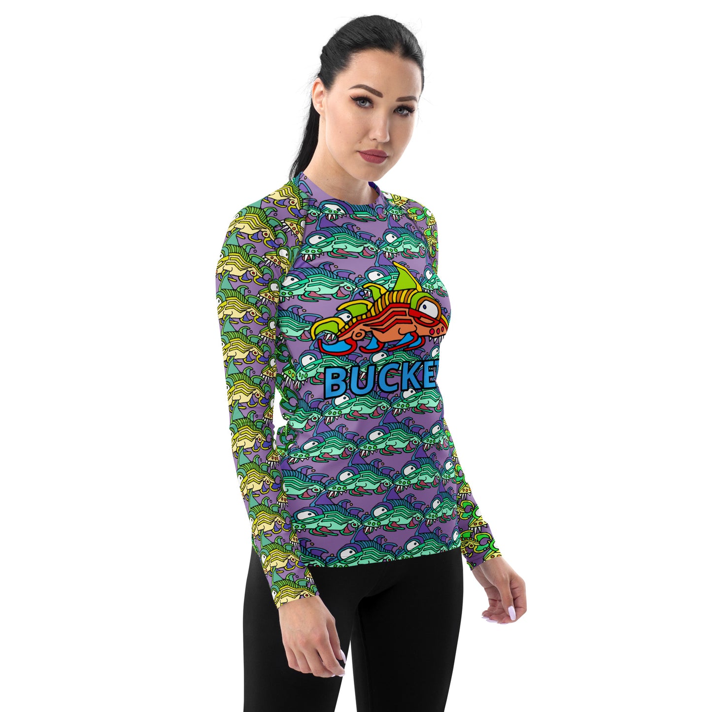 Upstream Tiger Stripe Bucket Women's Rash Guard