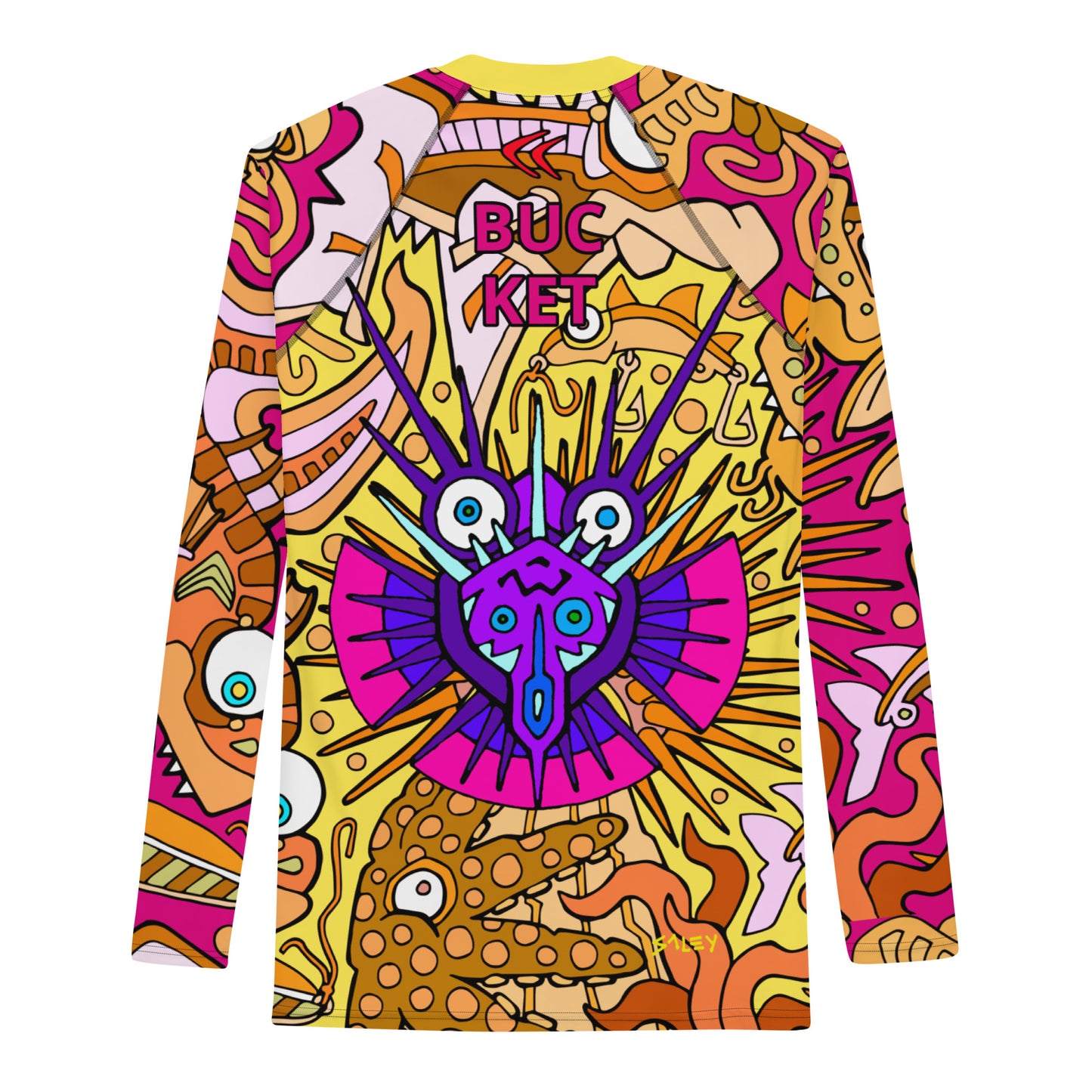 Hot Angel Orange Urchin Men's Rash Guard