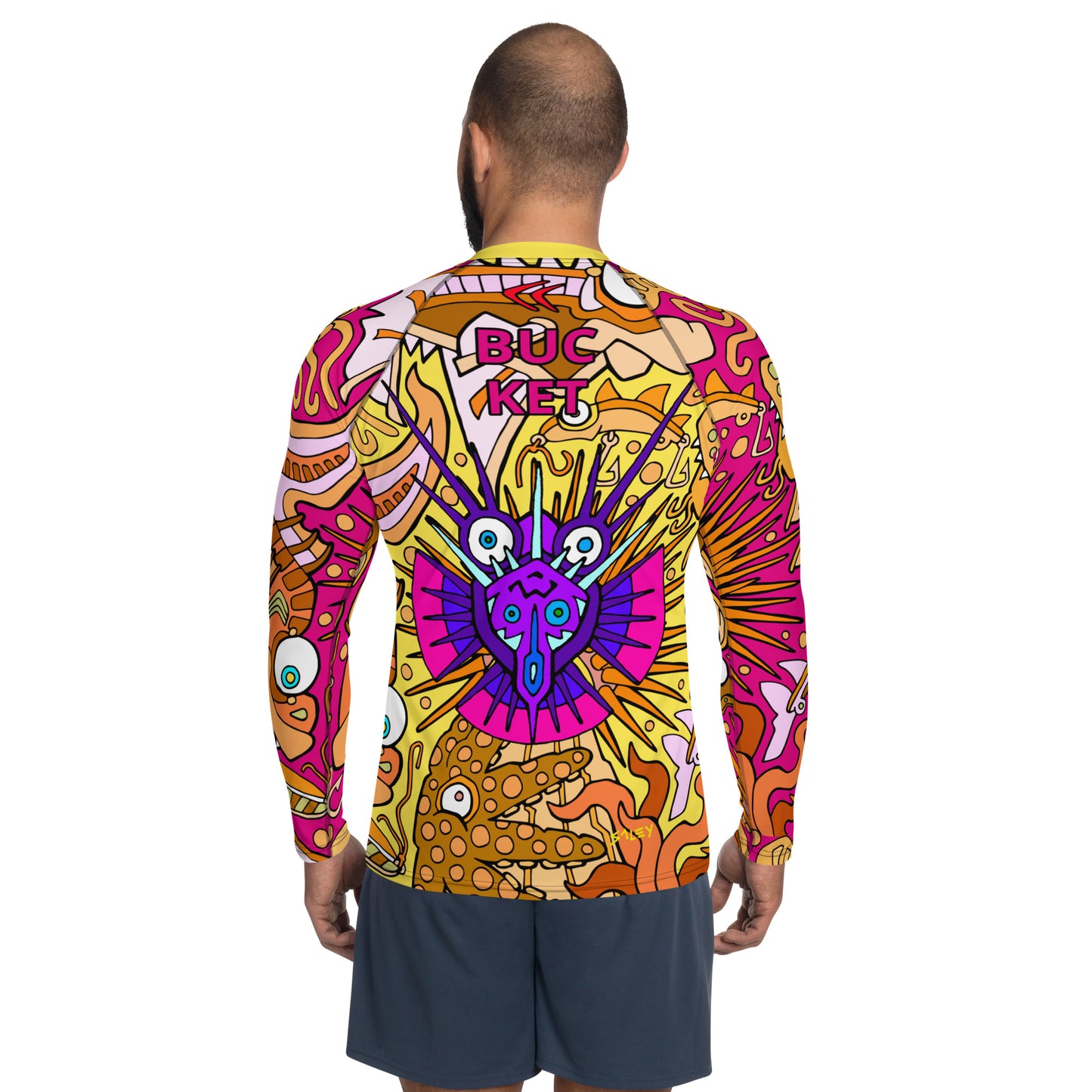 Hot Angel Orange Urchin Men's Rash Guard