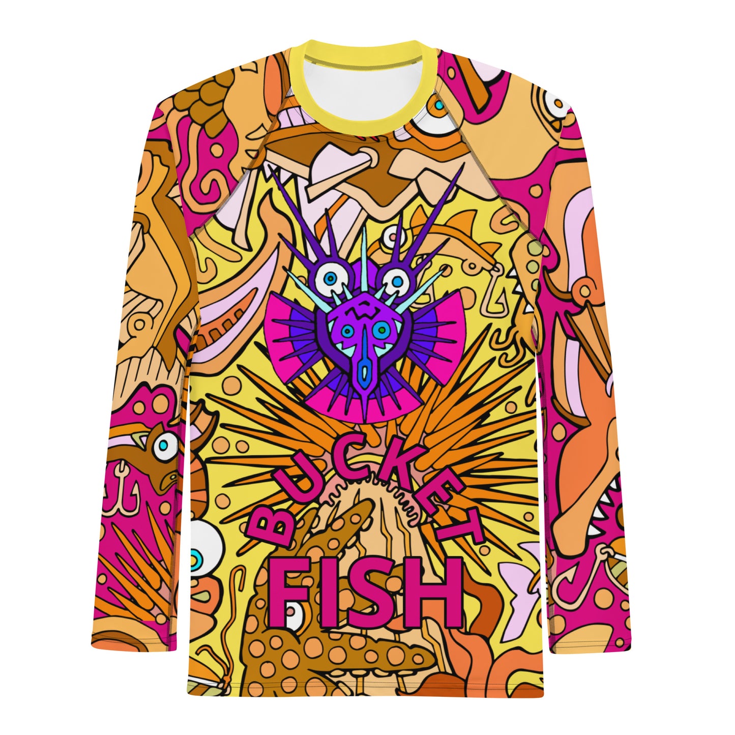 Hot Angel Orange Urchin Men's Rash Guard