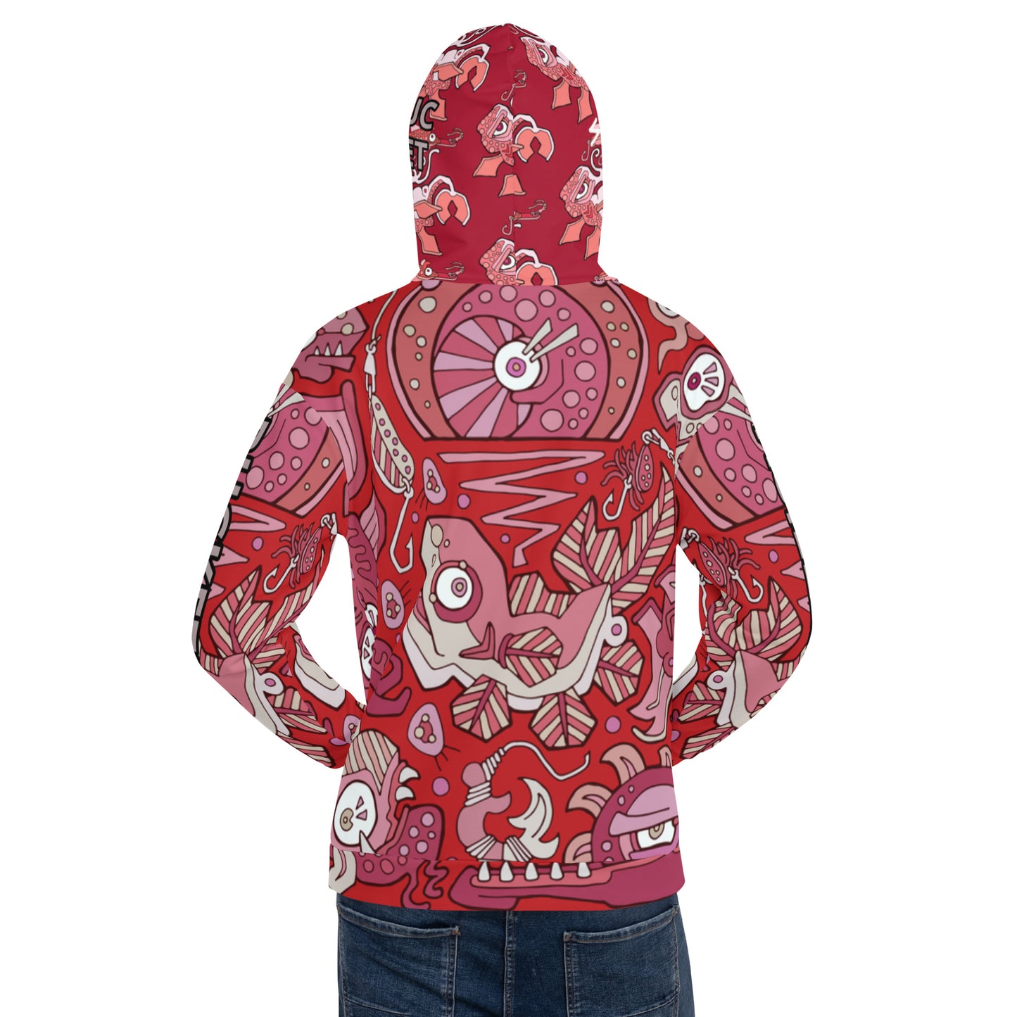 Red Hot Bucket Moon Unisex Hoodie