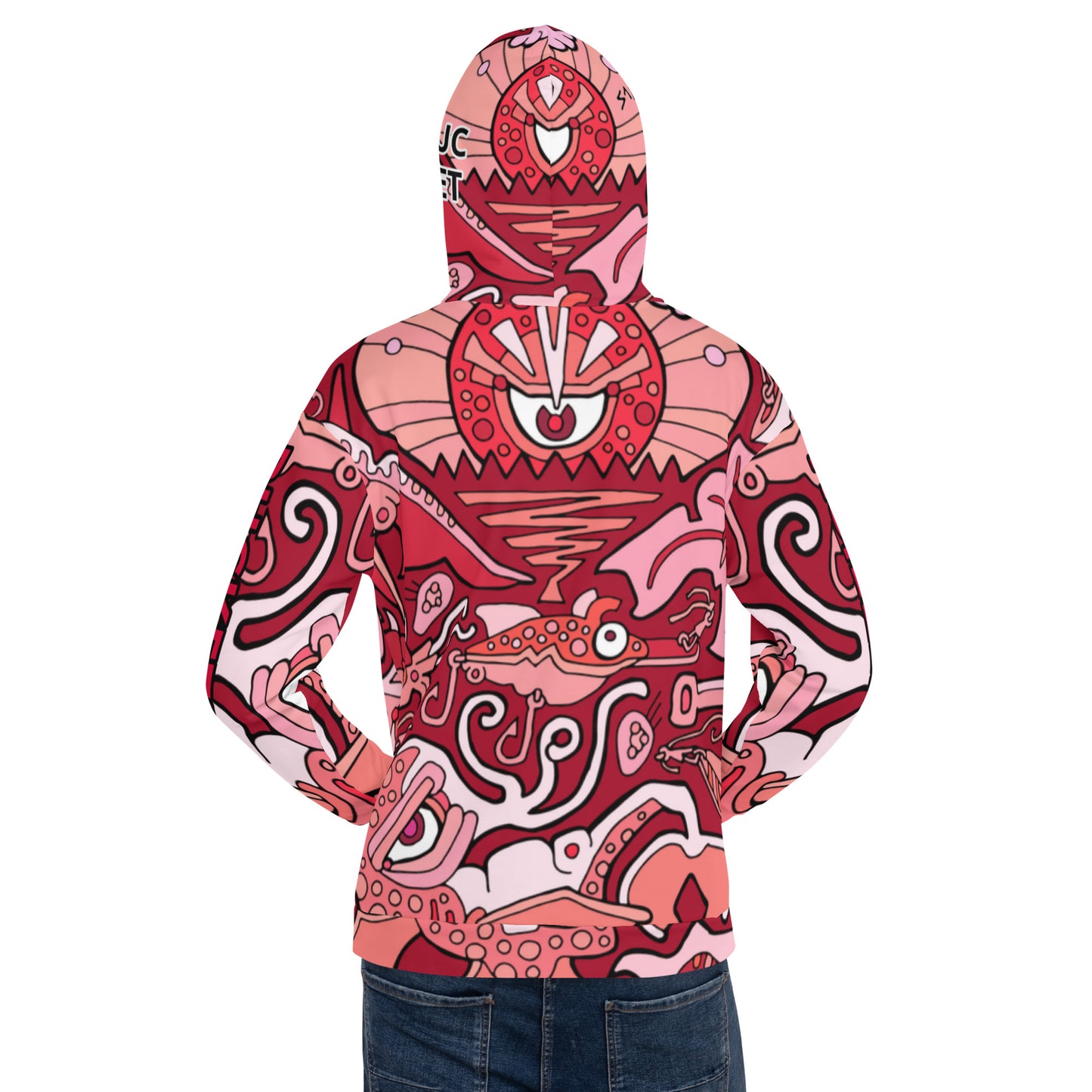 Hot Red Bucket Sun Unisex Hoodie