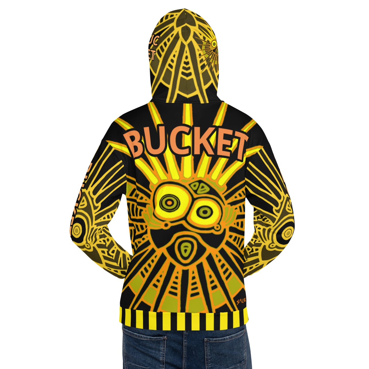 Black & Yellow Longtooth Bucketfish Unisex Hoodie