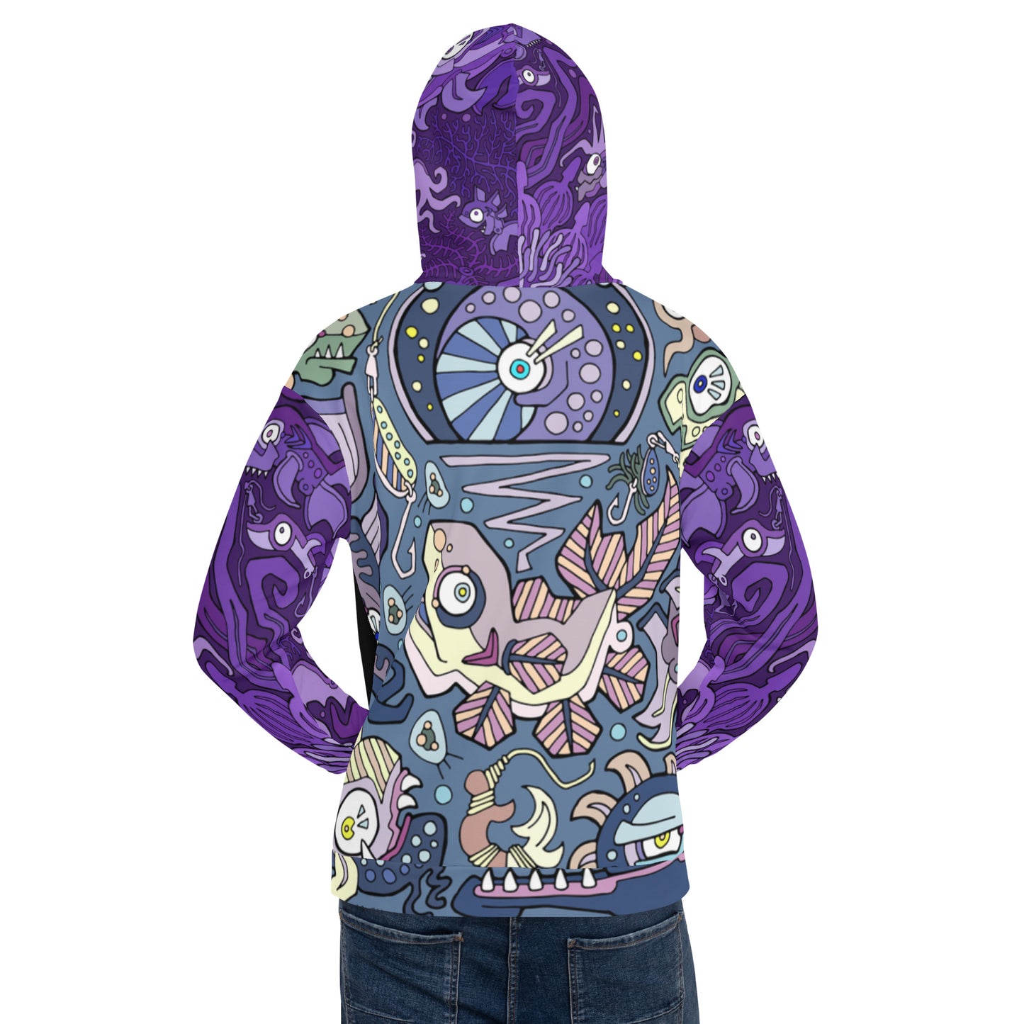 Purple Haze Moon Unisex Hoodie