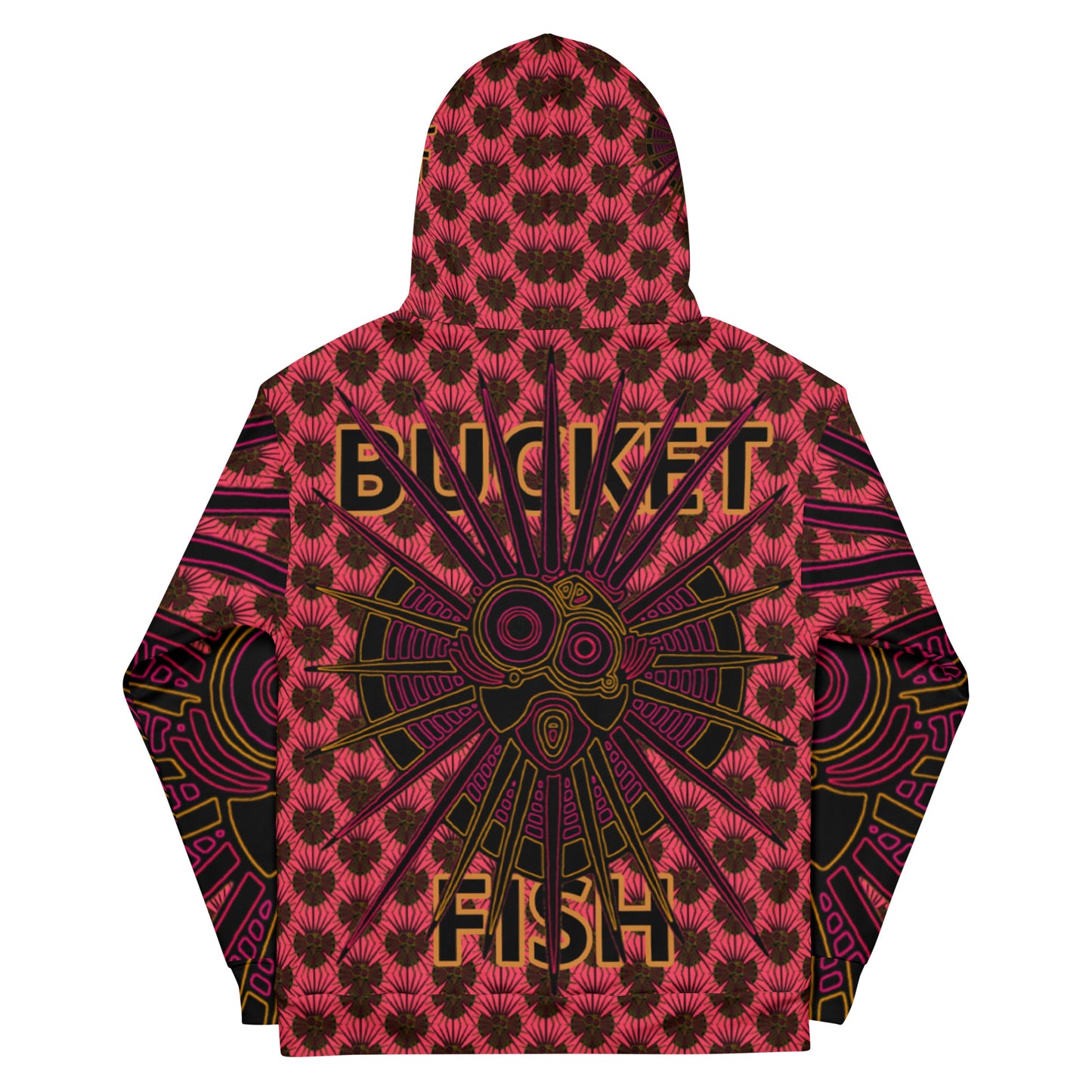 Strawberry Glow Spike Bucket Unisex Hoodie