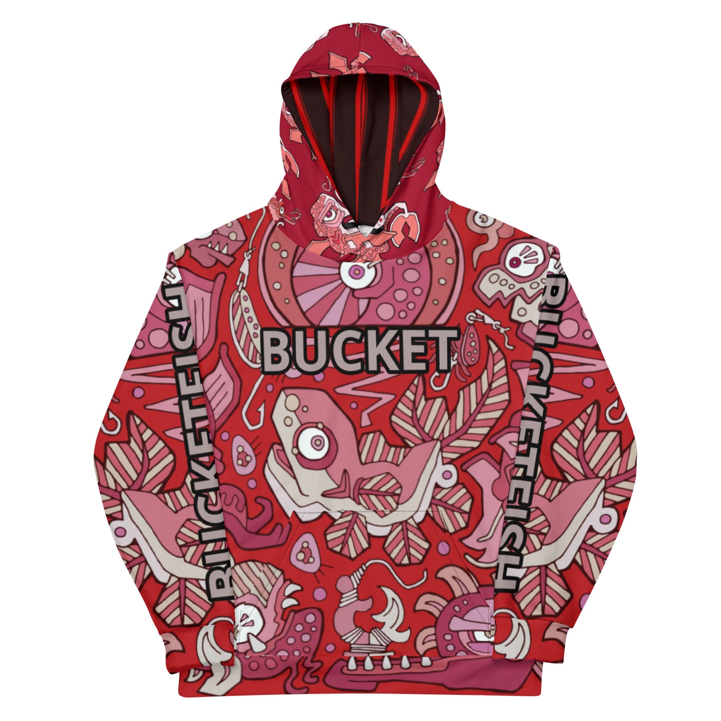 Red Hot Bucket Moon Unisex Hoodie