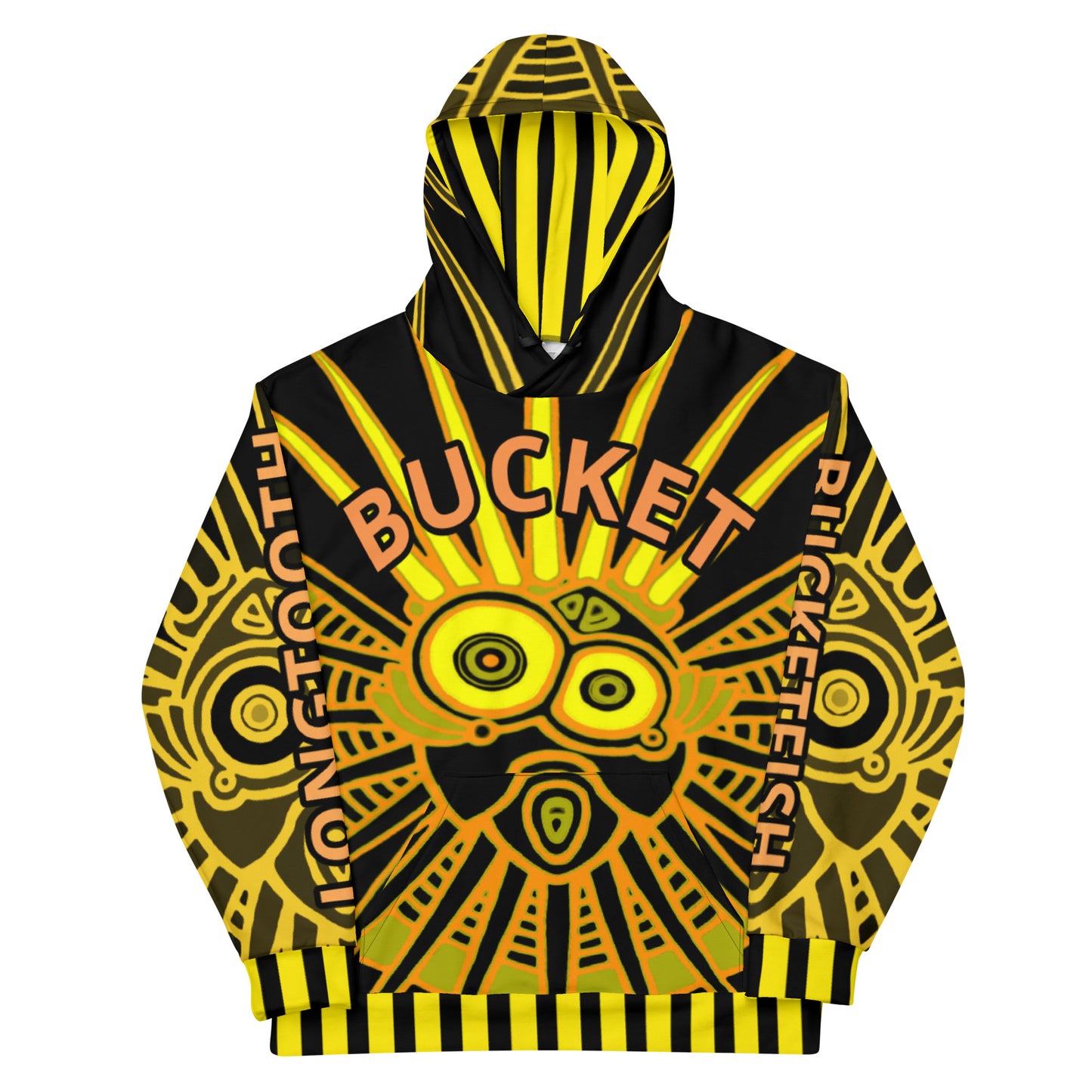 Black & Yellow Longtooth Bucketfish Unisex Hoodie