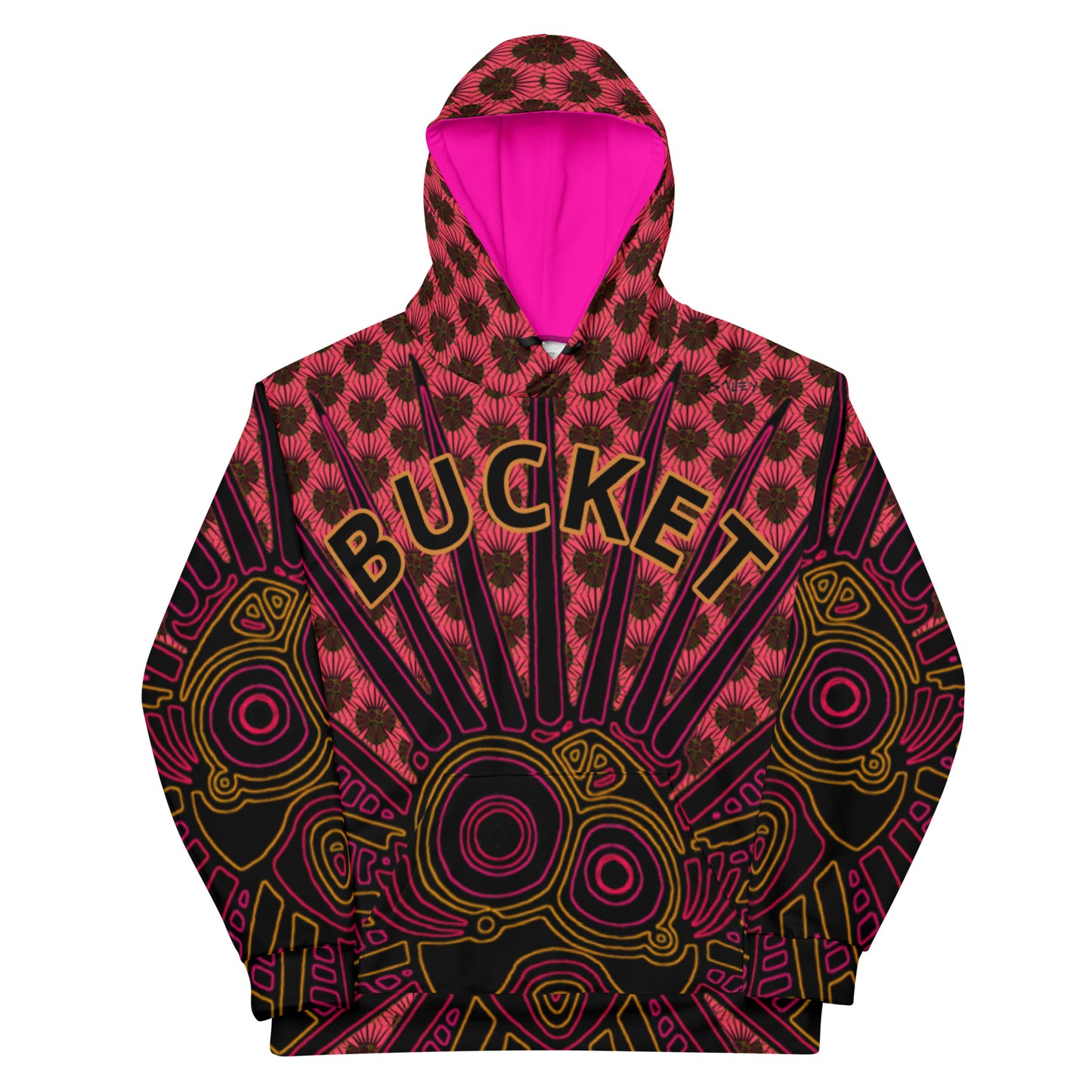 Strawberry Glow Spike Bucket Unisex Hoodie