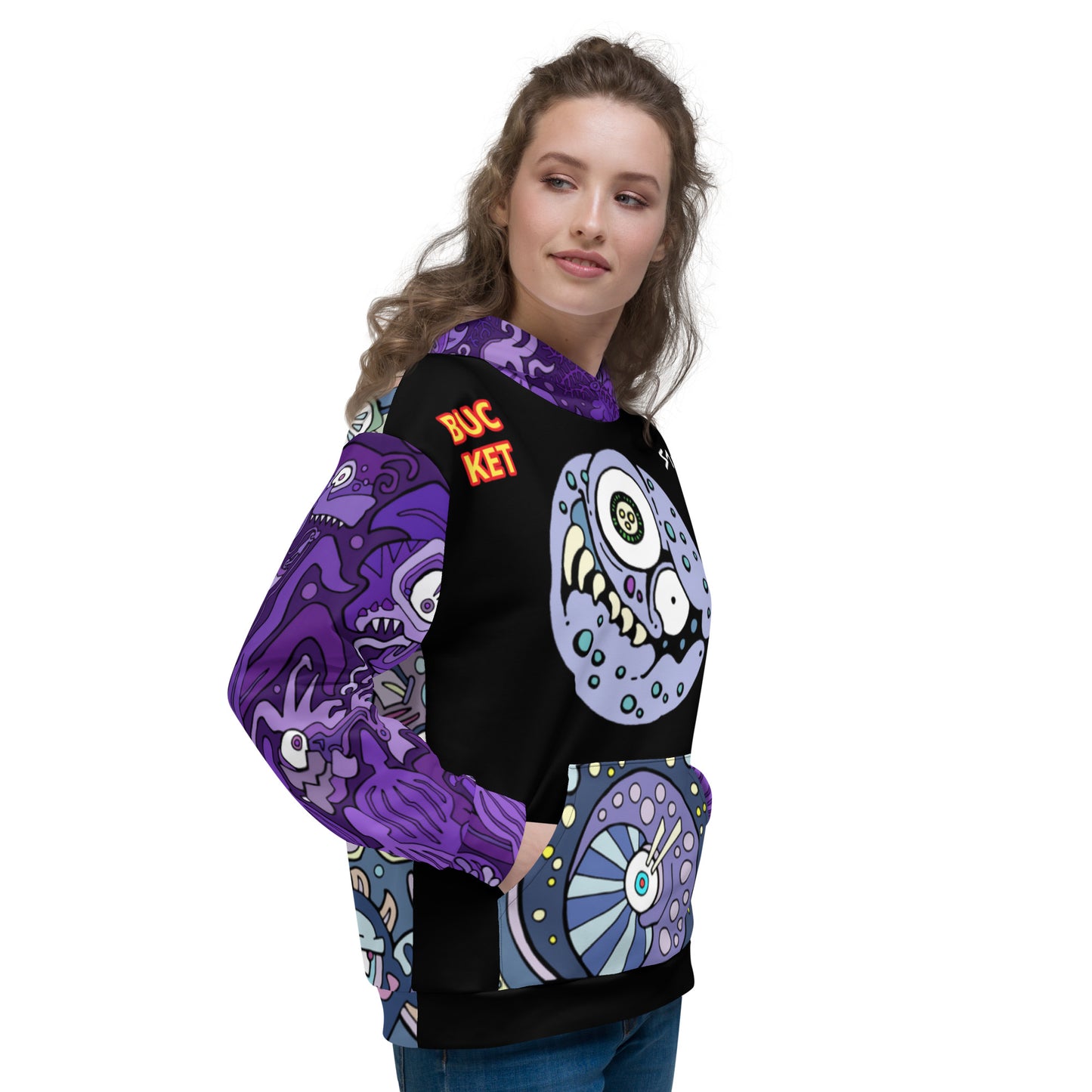 Purple Haze Moon Unisex Hoodie