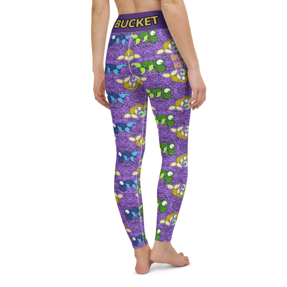 Gold & Purple Picklefish Leggings