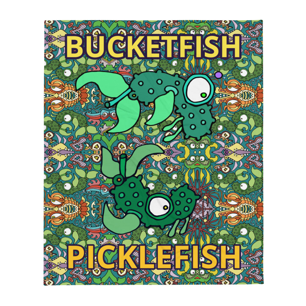 Bucketfish Picklefish Throw Blanket