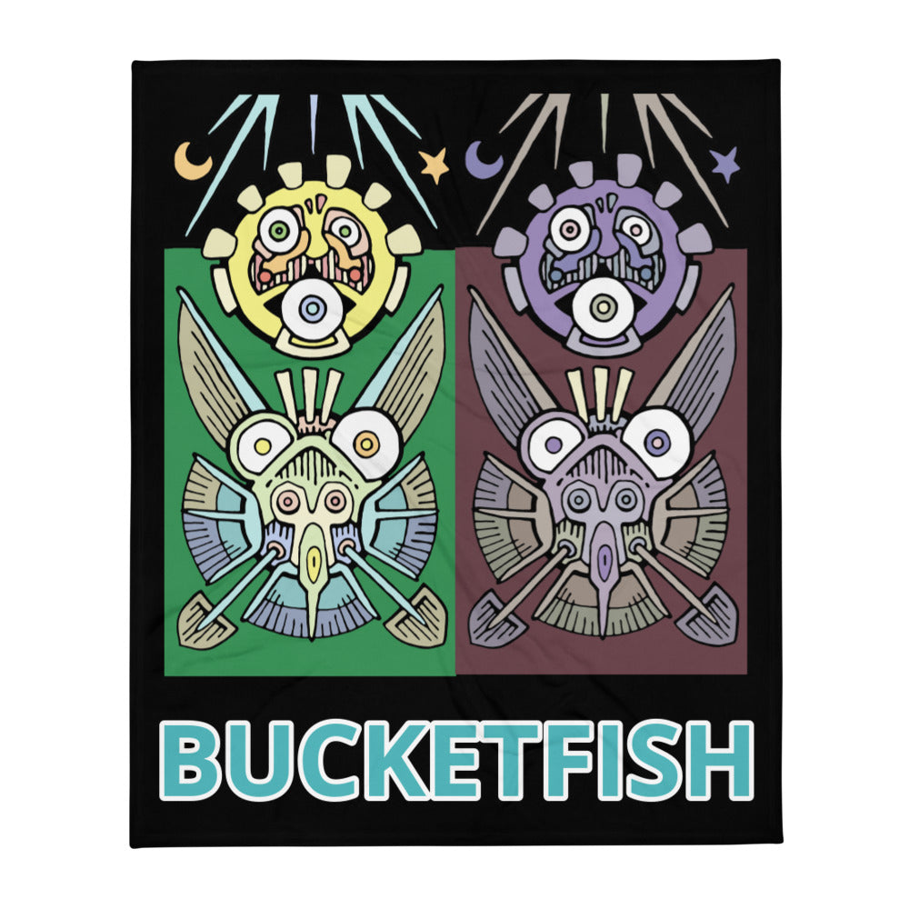 One Fish Two Fish Bucketfish Throw Blanket