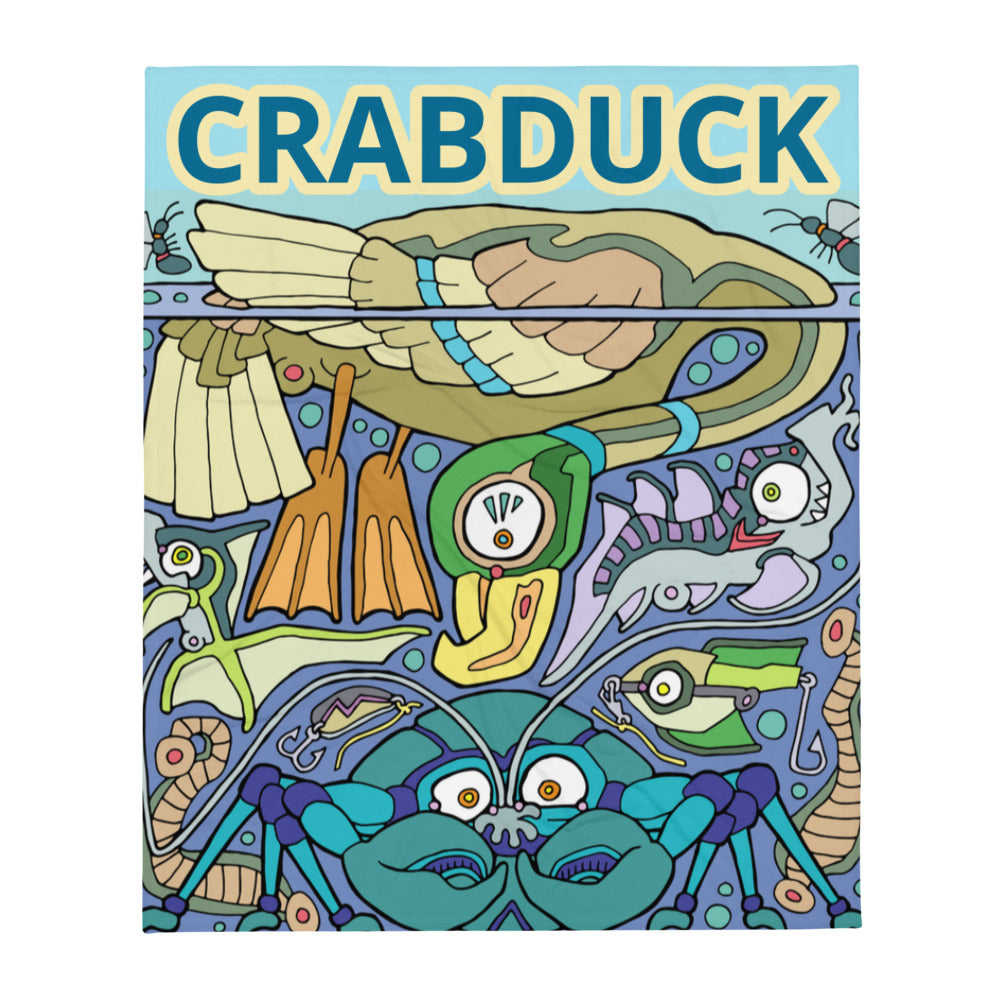 Crabduck Throw Blanket