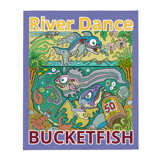 Bucketfish River Dance Throw Blanket